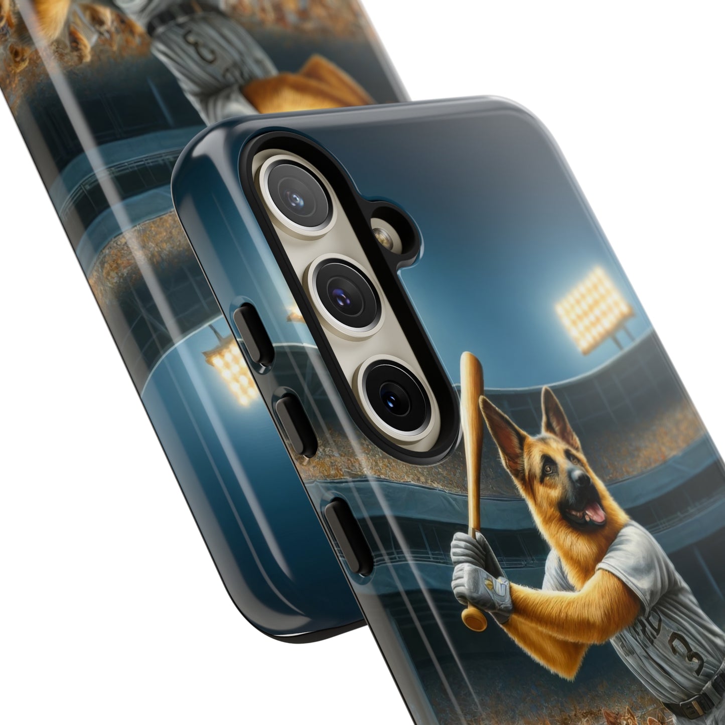 German Shepherd Playing Baseball Tough Phone Case