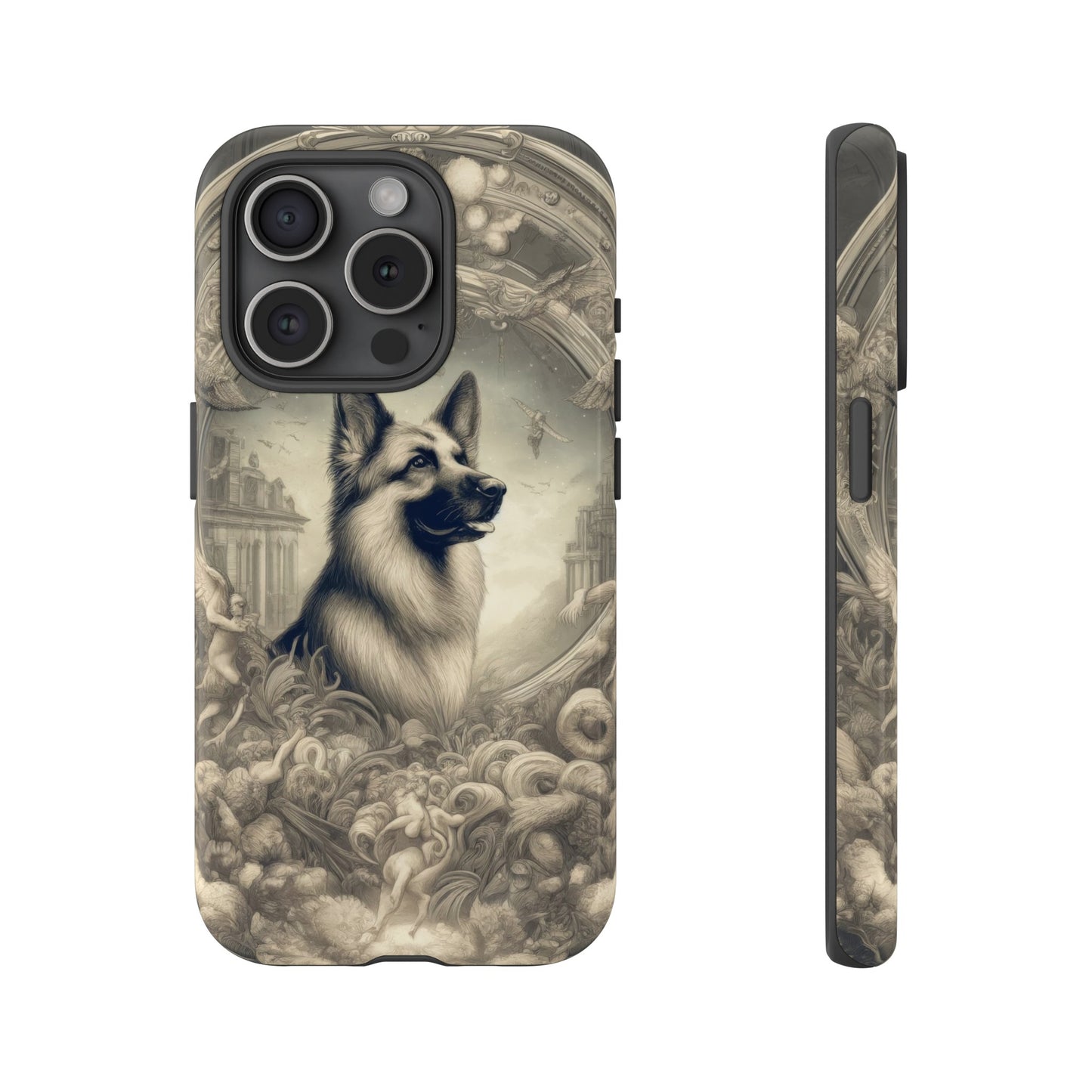 Dreamy fantasy and rococo German Shepherd Phone Case