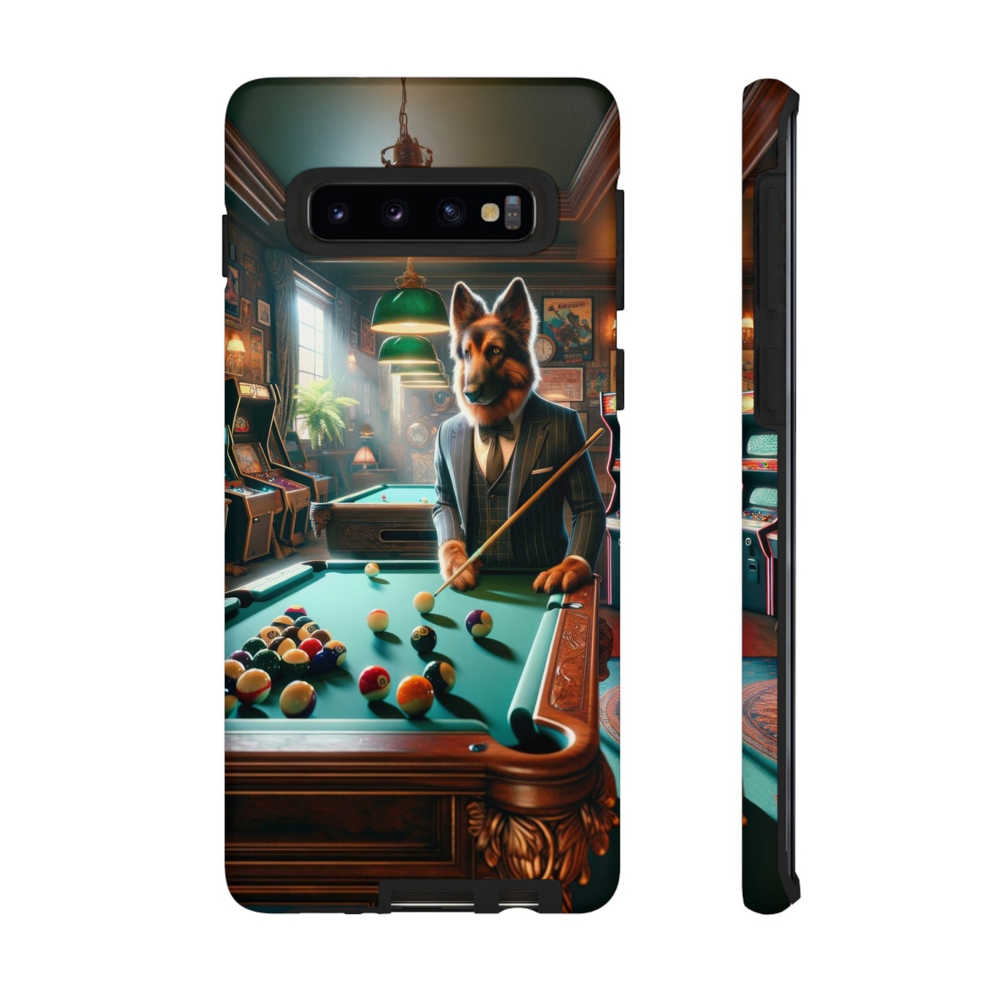 German Shepherd Playing Pool Phone Case