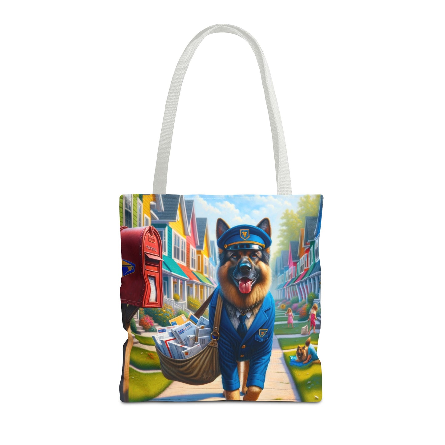 German Shepherd Delivering Mail Tote Bag