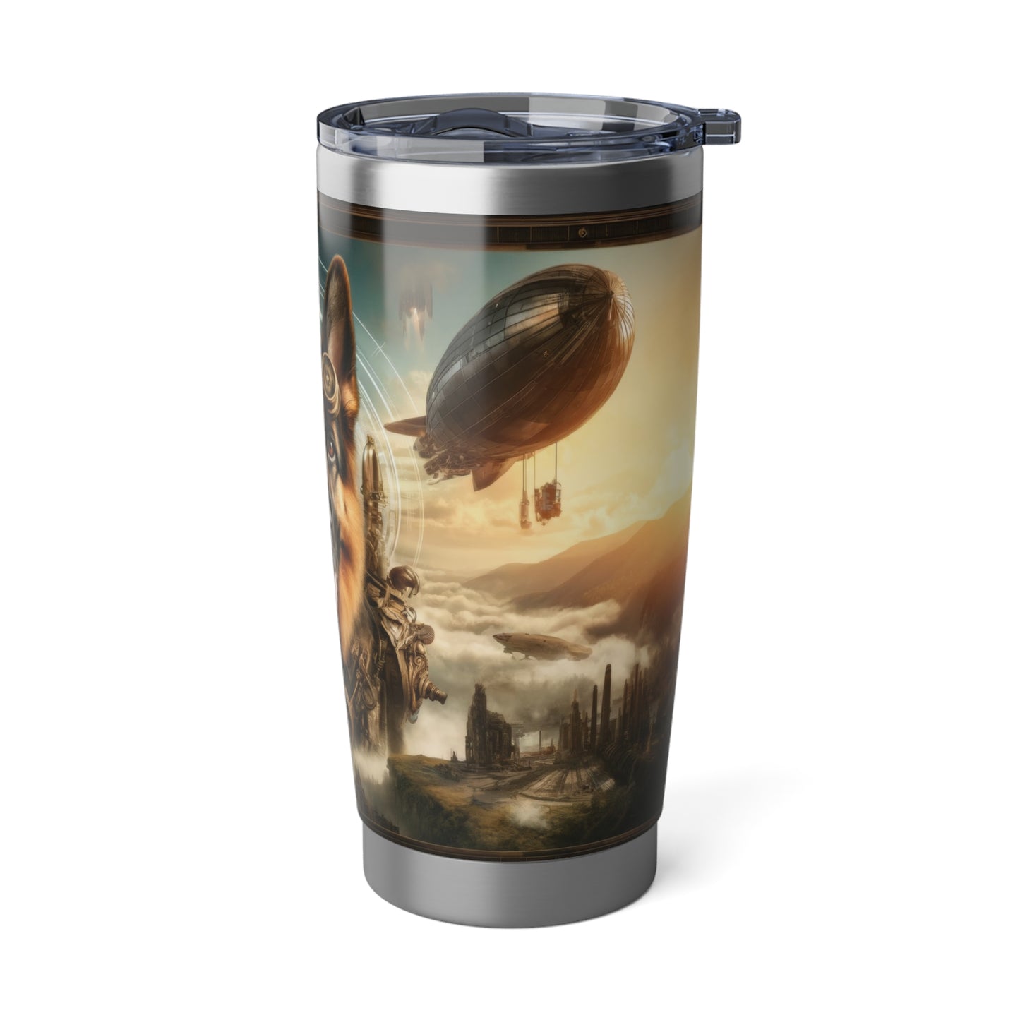 Steampunk Fantasy German Shepherd 20oz Tumbler