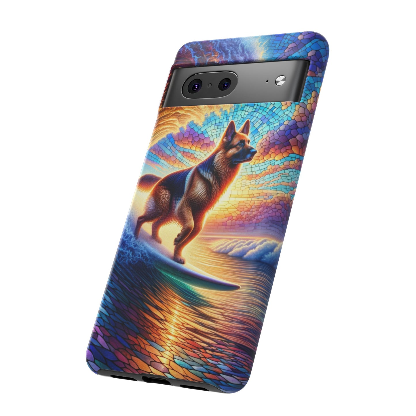 German Shepherd Surfing Phone Case