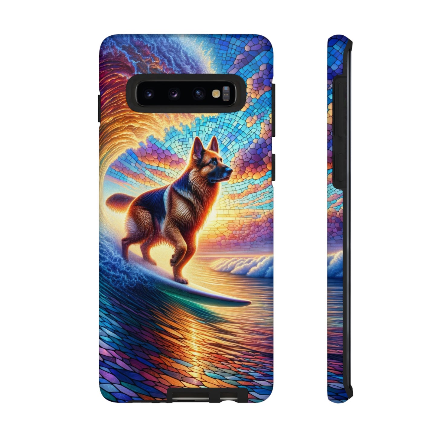 German Shepherd Surfing Phone Case