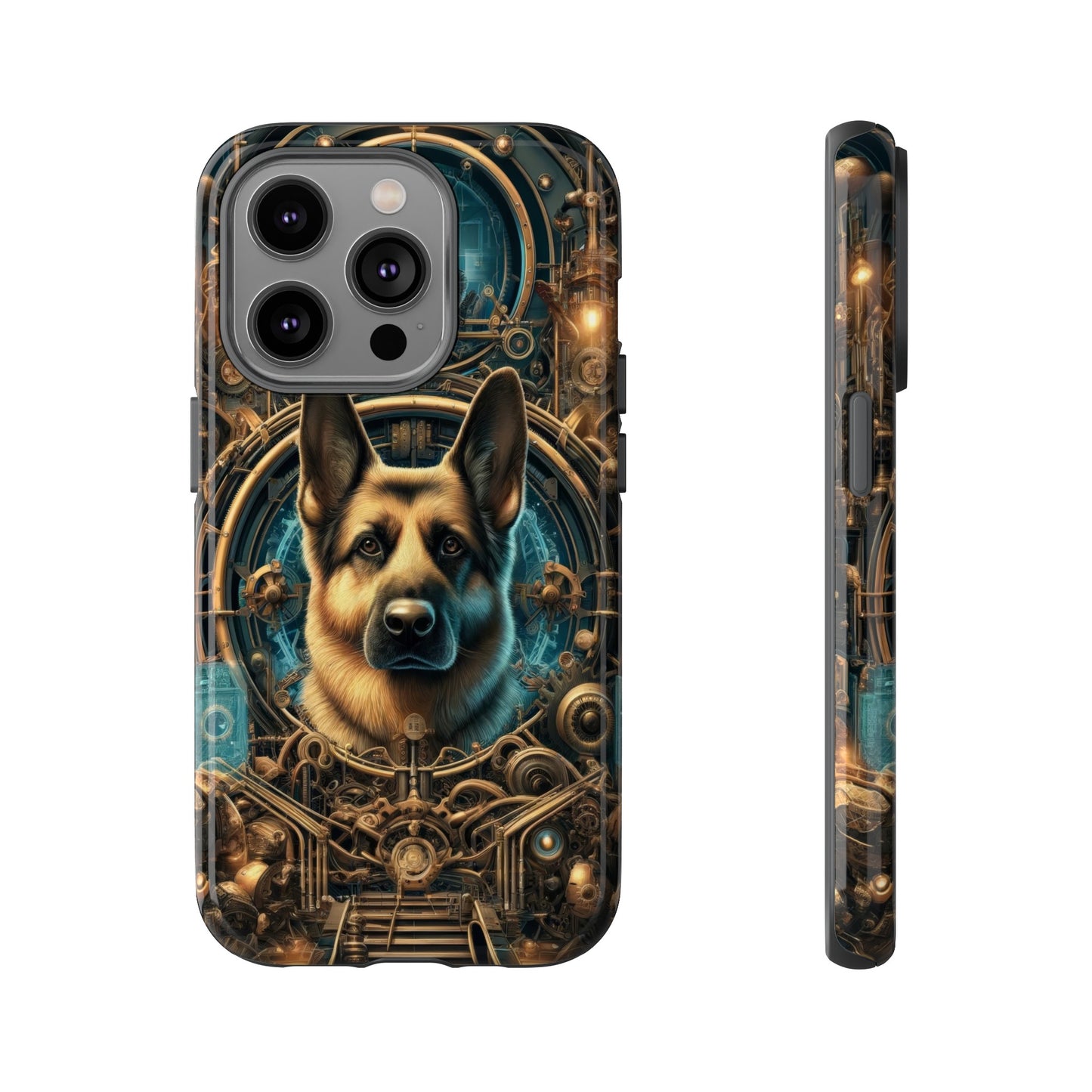 Steampunk Fantasy V2 German Shepherd Phone Case