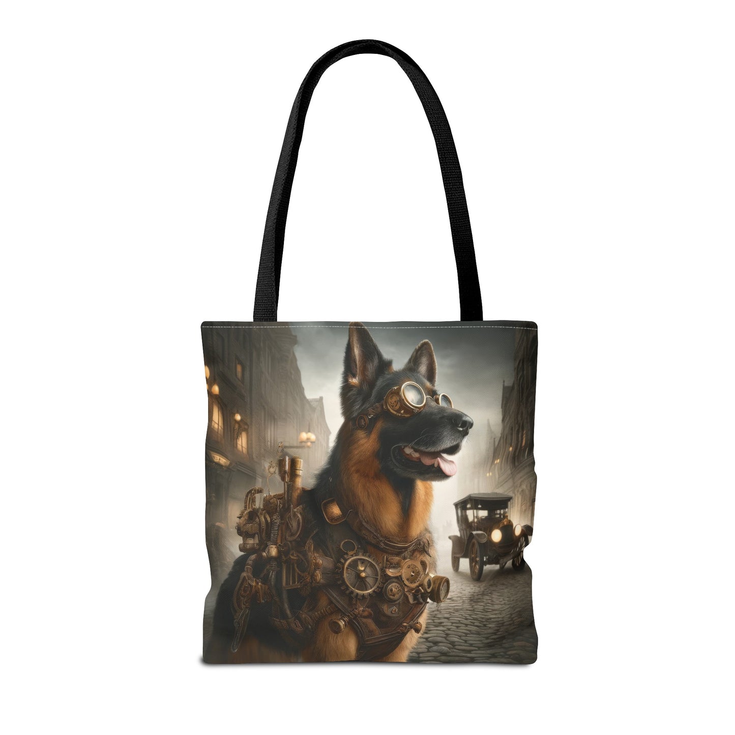 Realism and steampunk German Shepherd Tote Bag