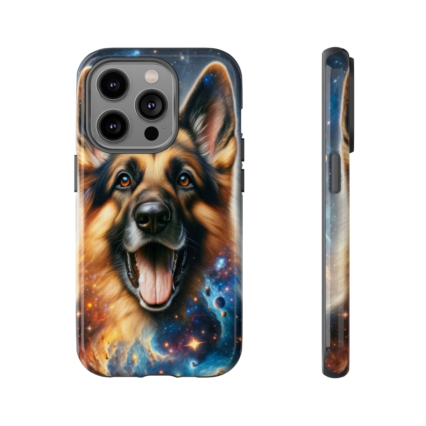 German Shepherd in Space Tough Phone Case