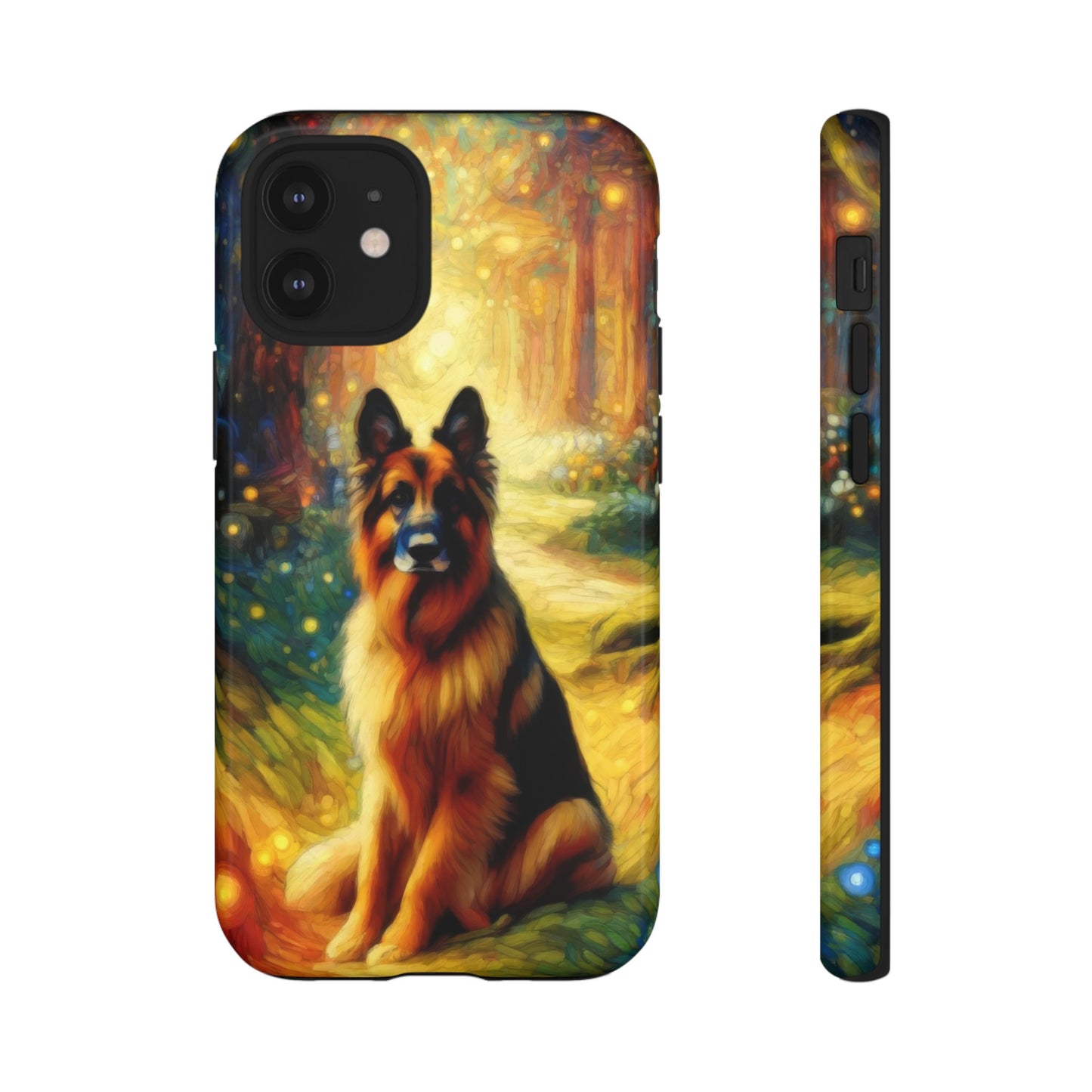 Neo-impressionism and fairy tale German Shepherd Phone Case