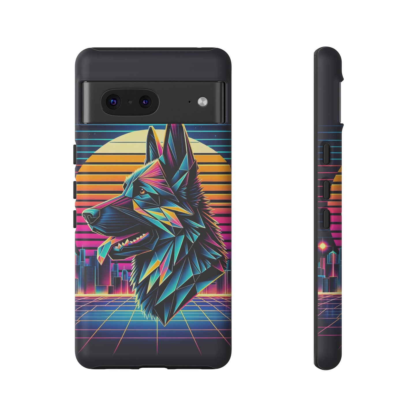 Origami and polyart German Shepherd Phone Case