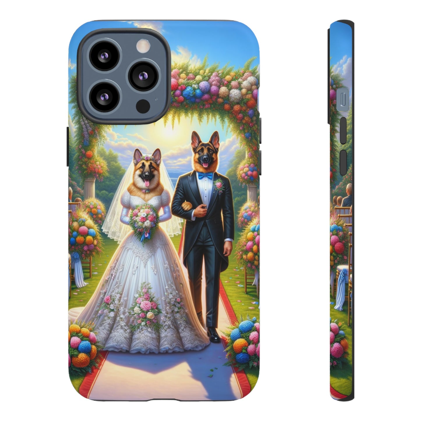 German Shepherds getting Married  Phone Case