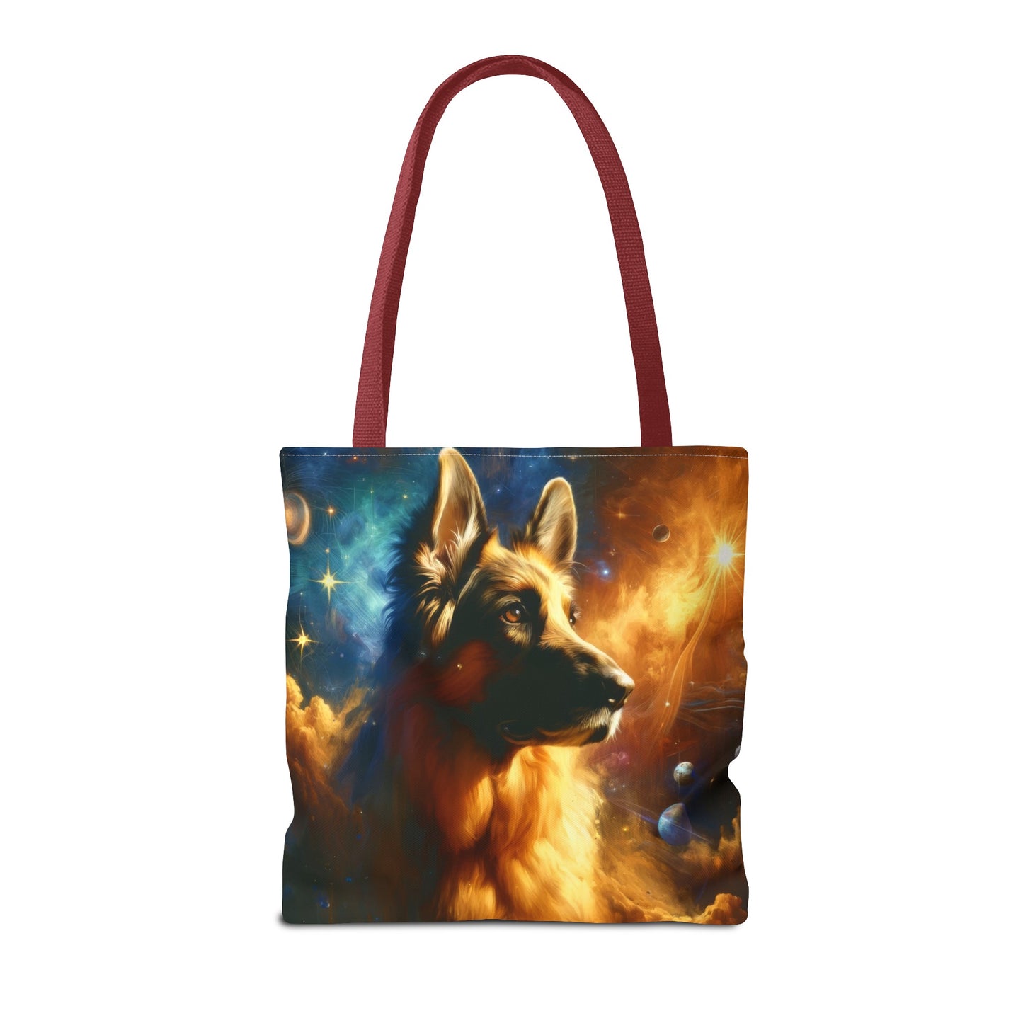 Sci-fi and stars-themed German Shepherd Tote Bag