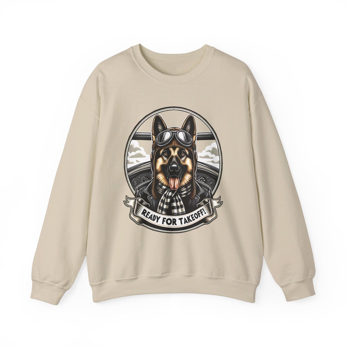 Ready for Takeoff! Sweatshirt (10 colors) (German Shepherd)