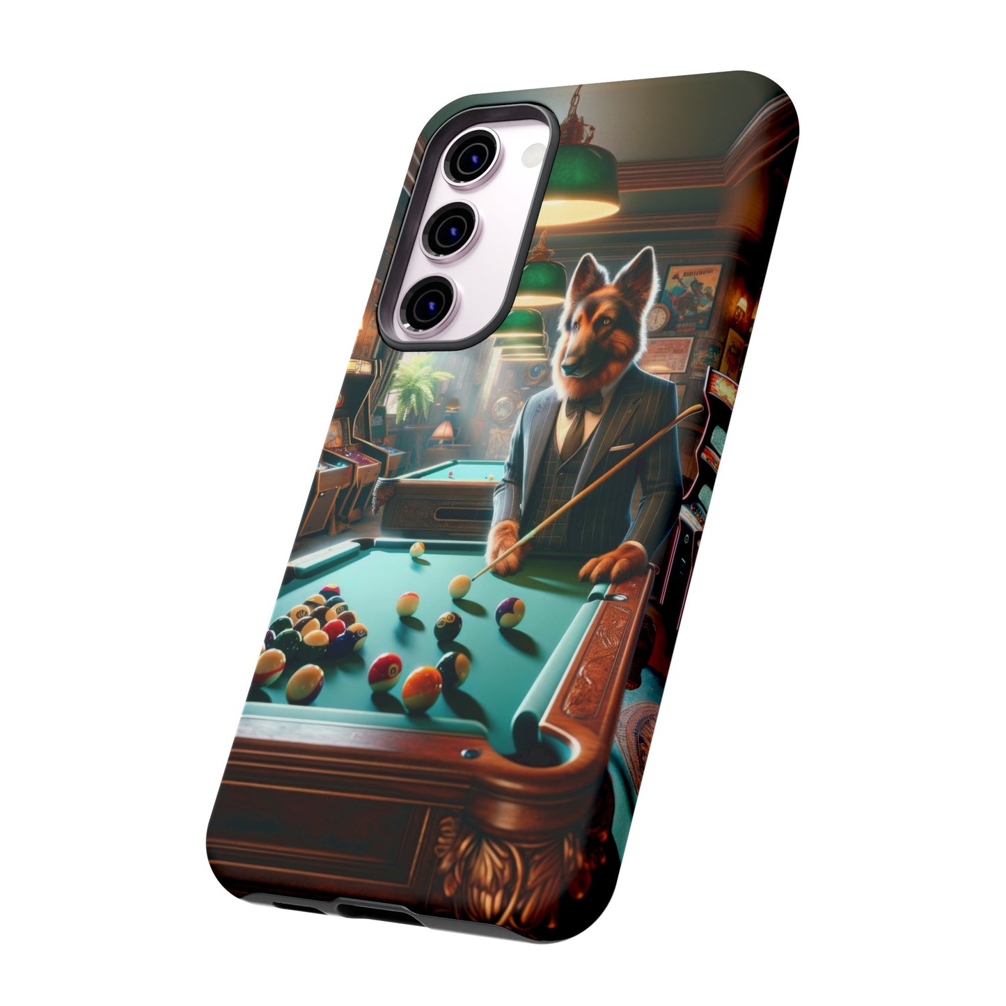 German Shepherd Playing Pool Phone Case