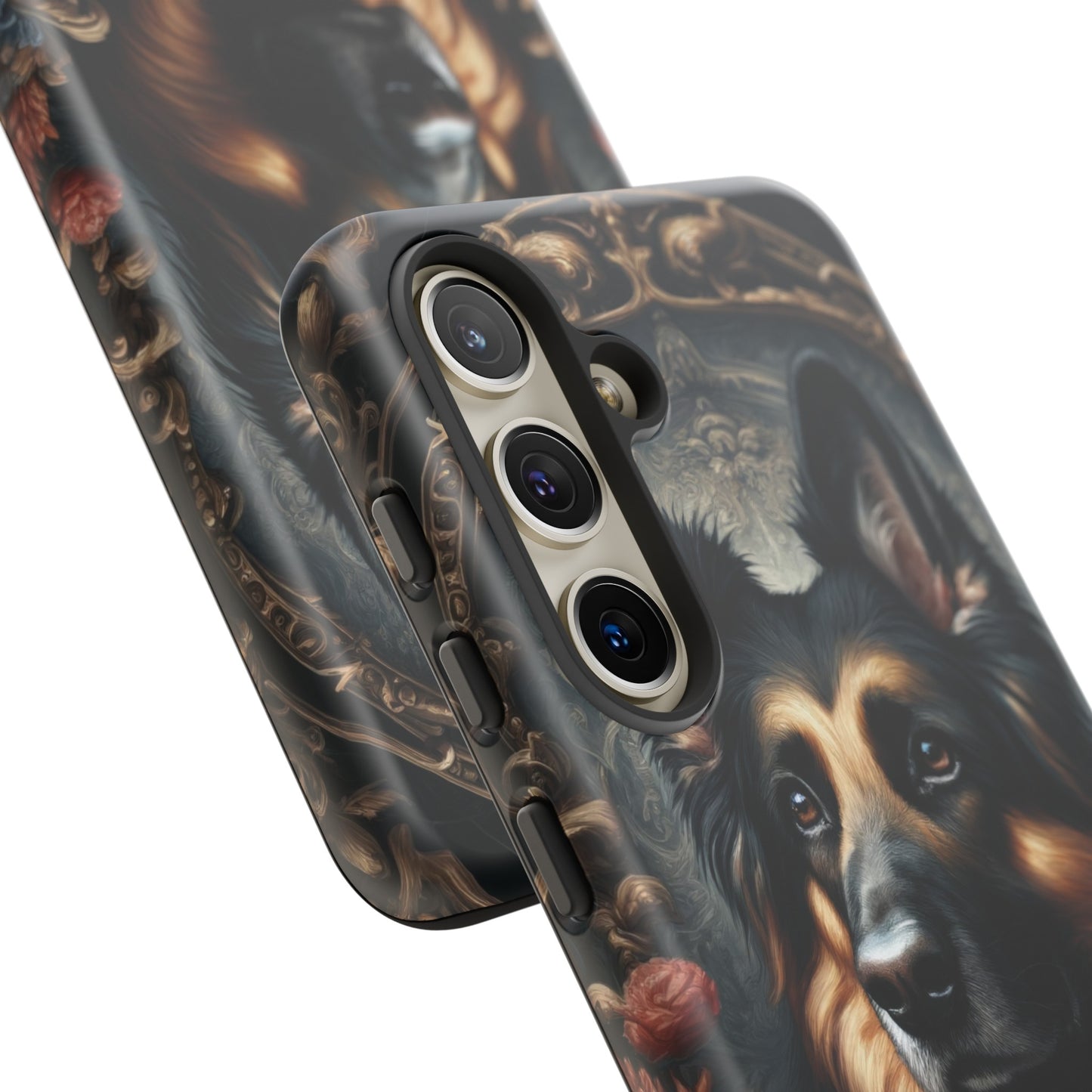 Gothic, high angle German Shepherd Phone Case