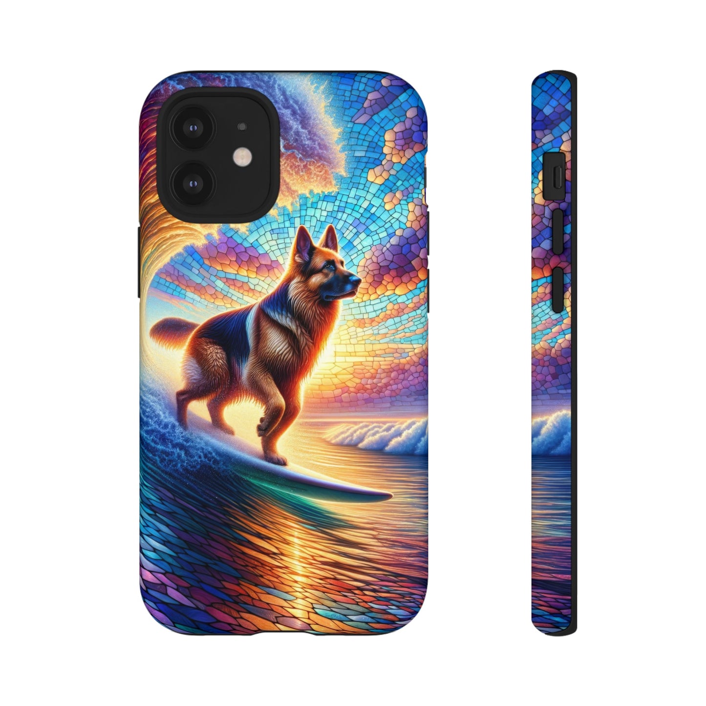 German Shepherd Surfing Phone Case