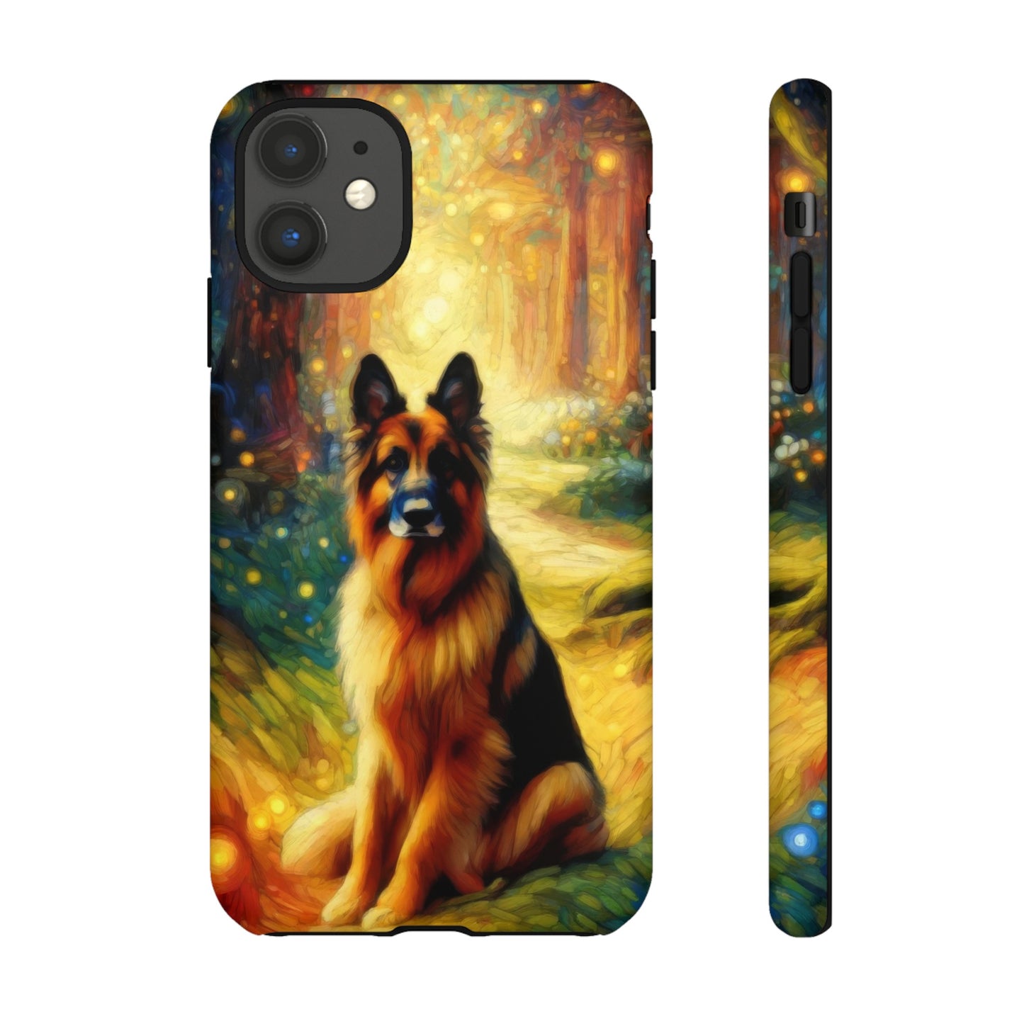 Neo-impressionism and fairy tale German Shepherd Phone Case