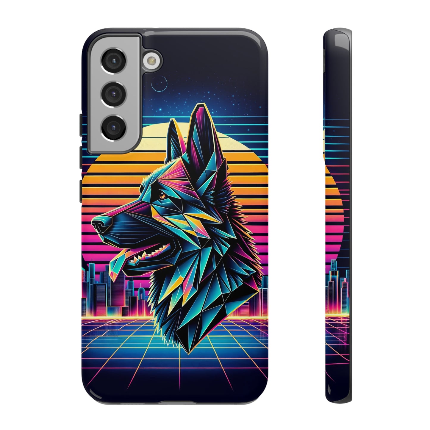 Origami and polyart German Shepherd Phone Case