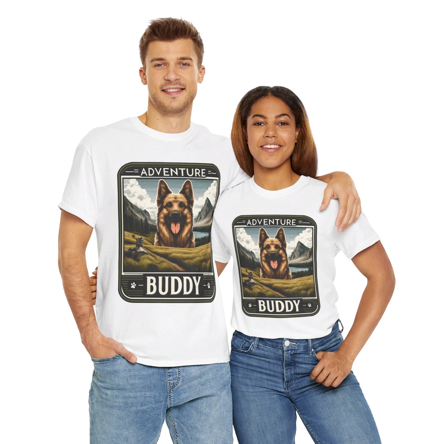 Adventure Buddy T-Shirt (13 colors) (German Shepherd)