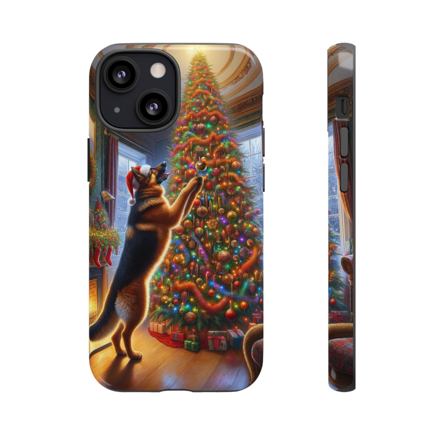 German Shepherd Christmas Tree Phone Case