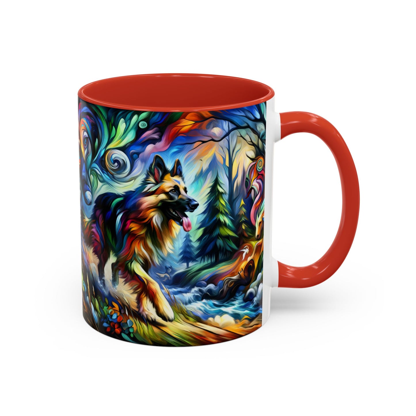 Fantasy and fauvism German Shepherd Coffee Mug