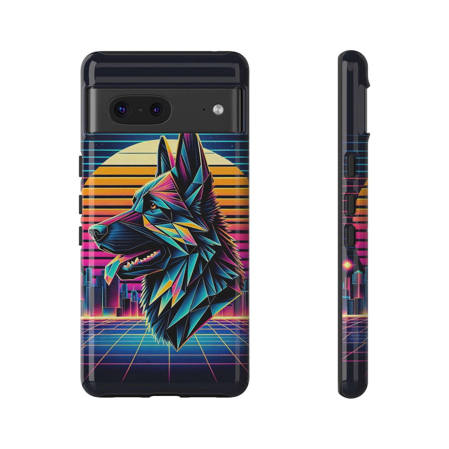 Origami and polyart German Shepherd Phone Case