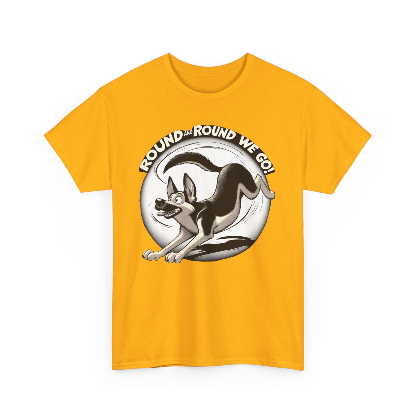 Round and Round We go! T-Shirt (13 colors) (German Shepherd)