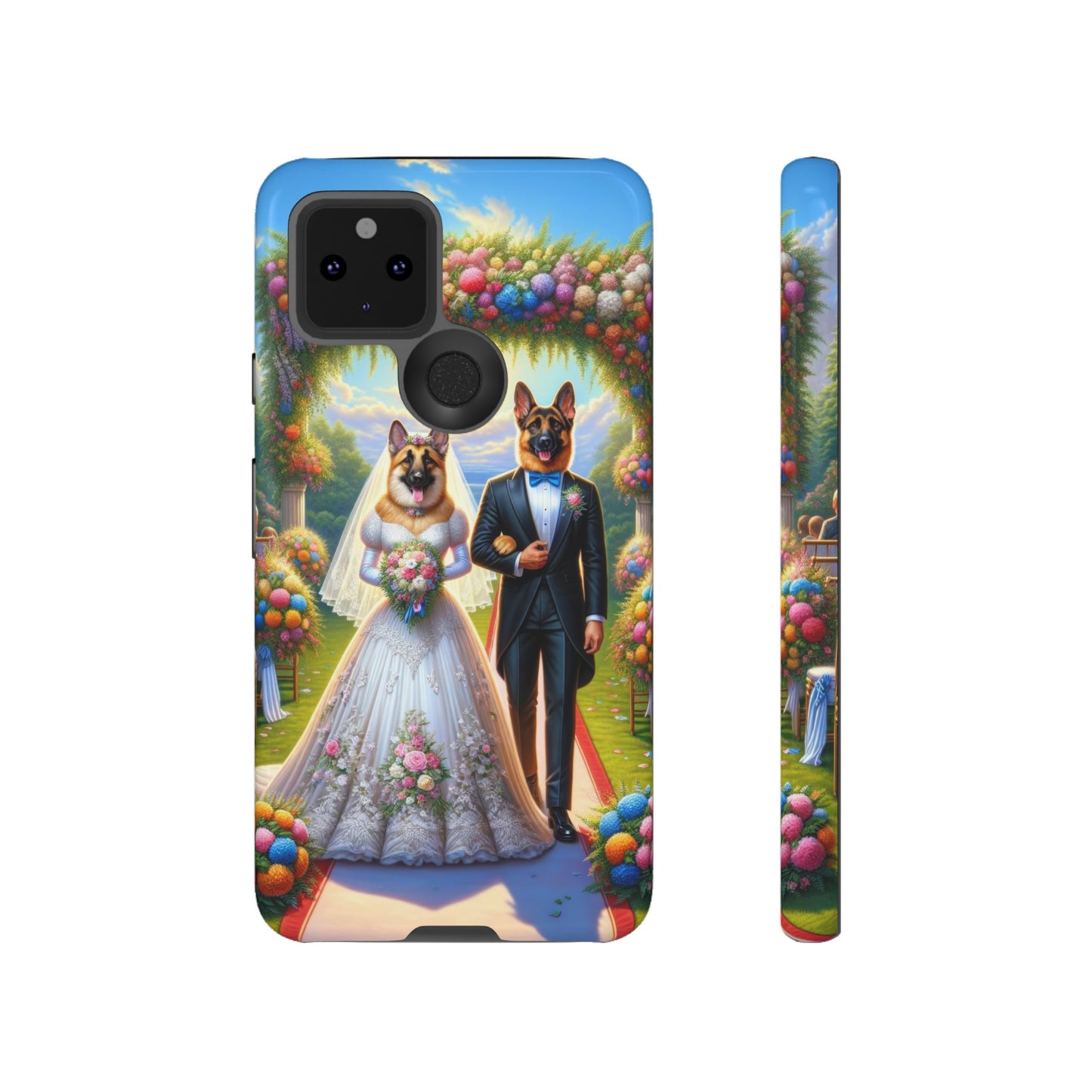 German Shepherds getting Married  Phone Case