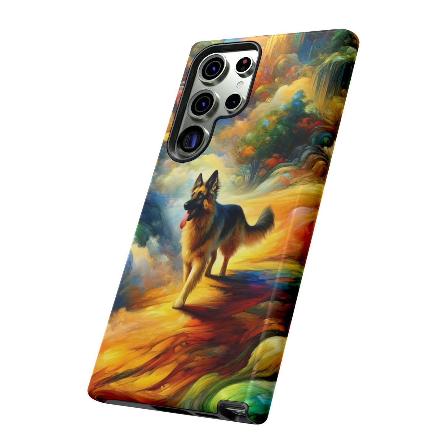 Fantasy and fauvism German Shepherd Phone Case