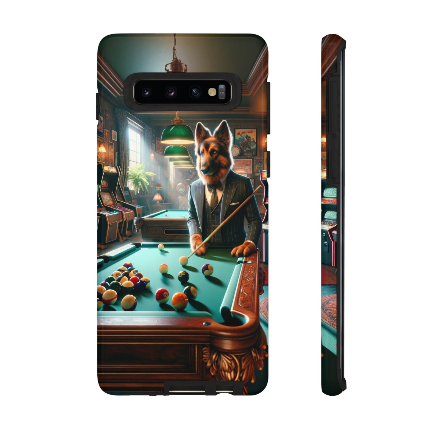 German Shepherd Playing Pool Phone Case