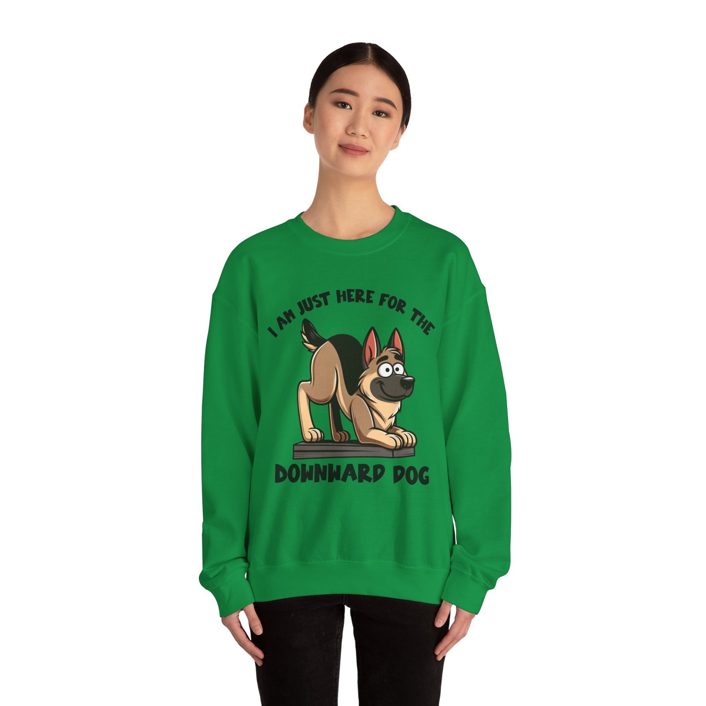 DownWard Dog Sweatshirt (10 colors) (German Shepherd)