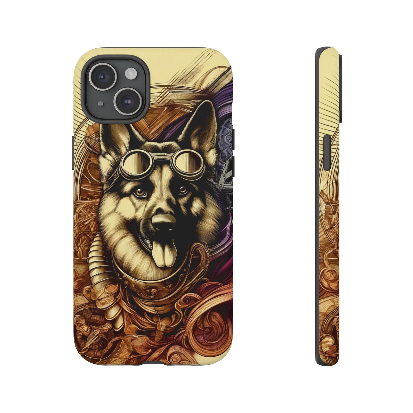 Steampunk German Shepherd Phone Case