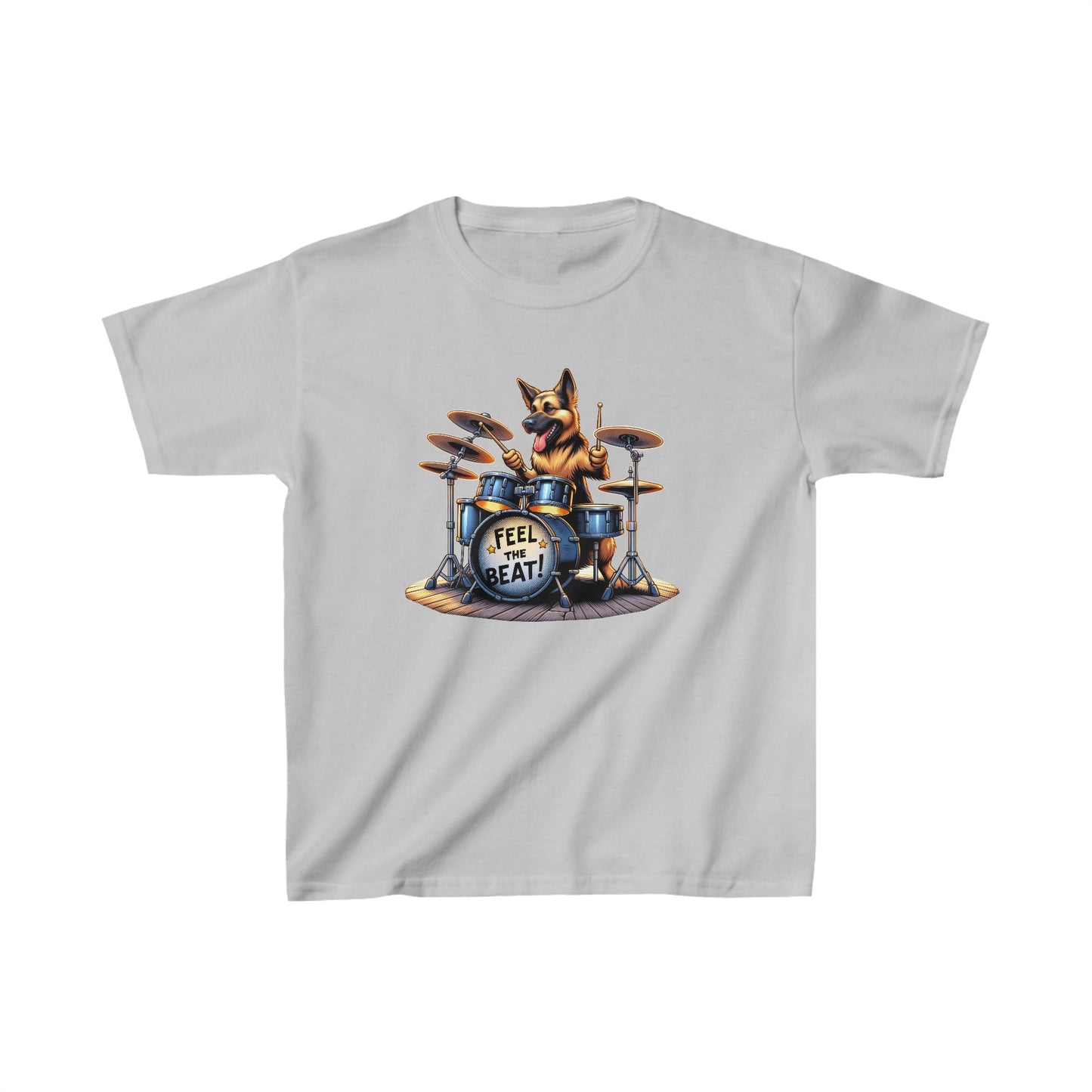 Feel The Beat! Kids Size T-Shirt (Multi colors) (German Shepherd)