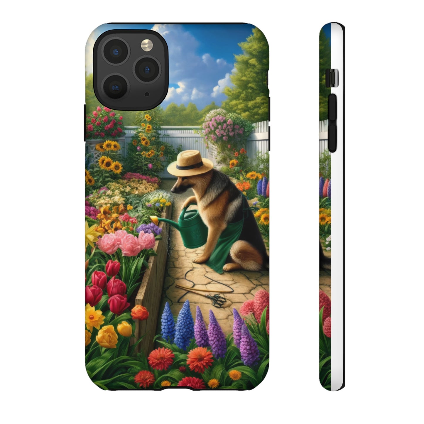 German Shepherd Gardening Phone Case