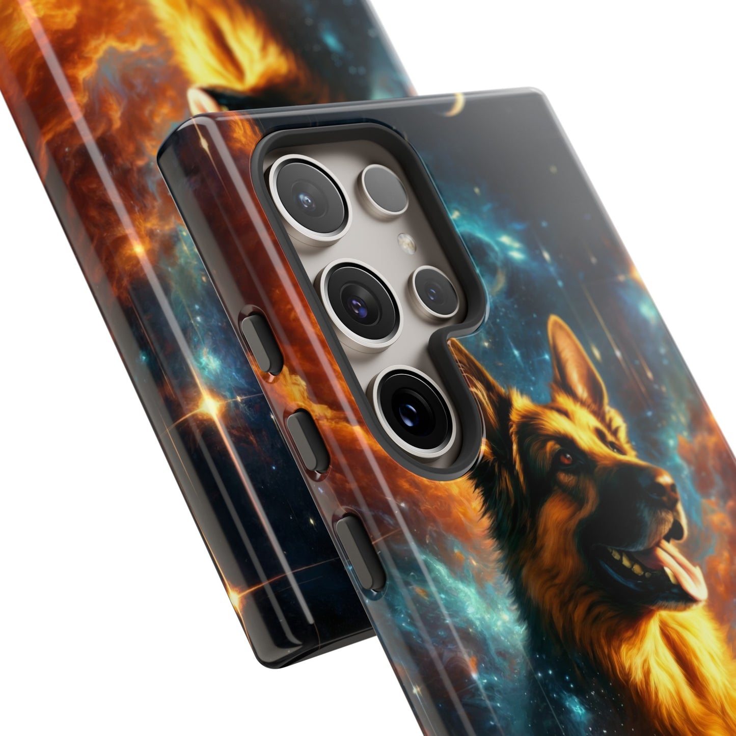 Sci-fi and stars-themed German Shepherd Phone Case