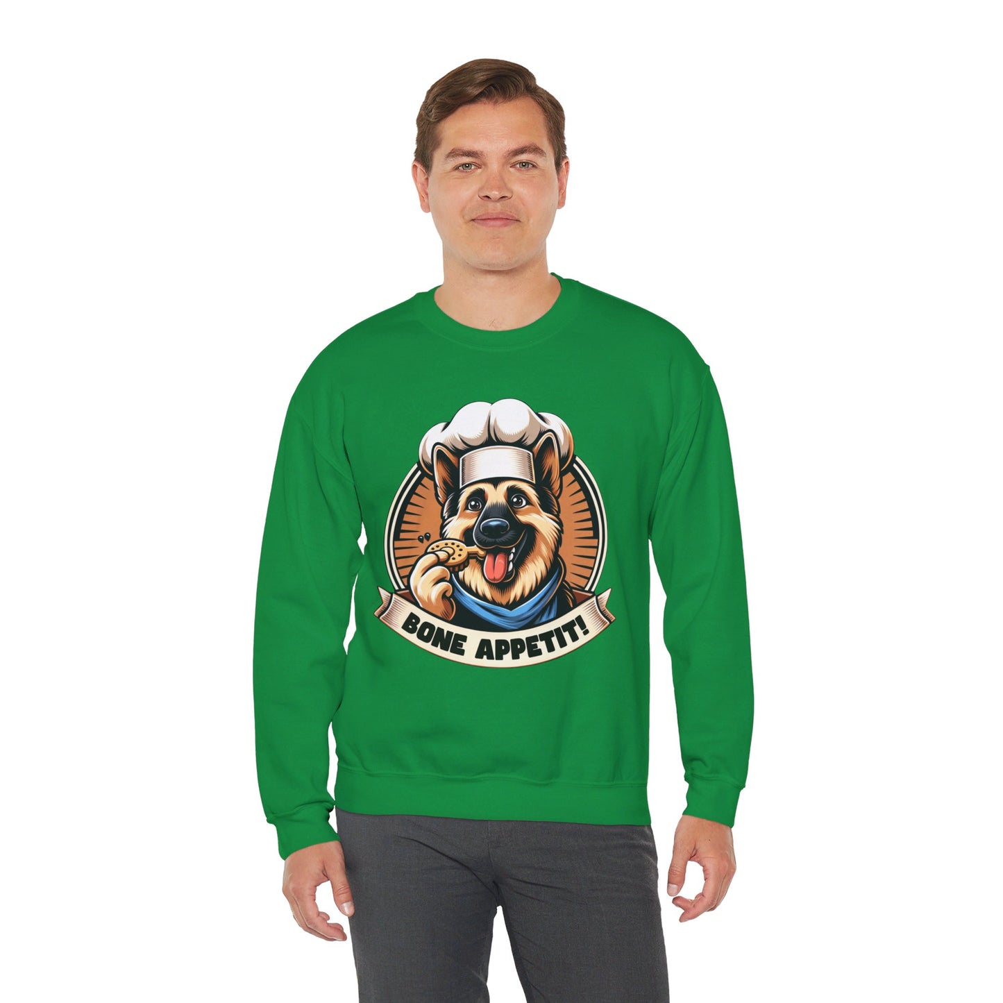 Bone Appetit Sweatshirt (10 colors) (German Shepherd)