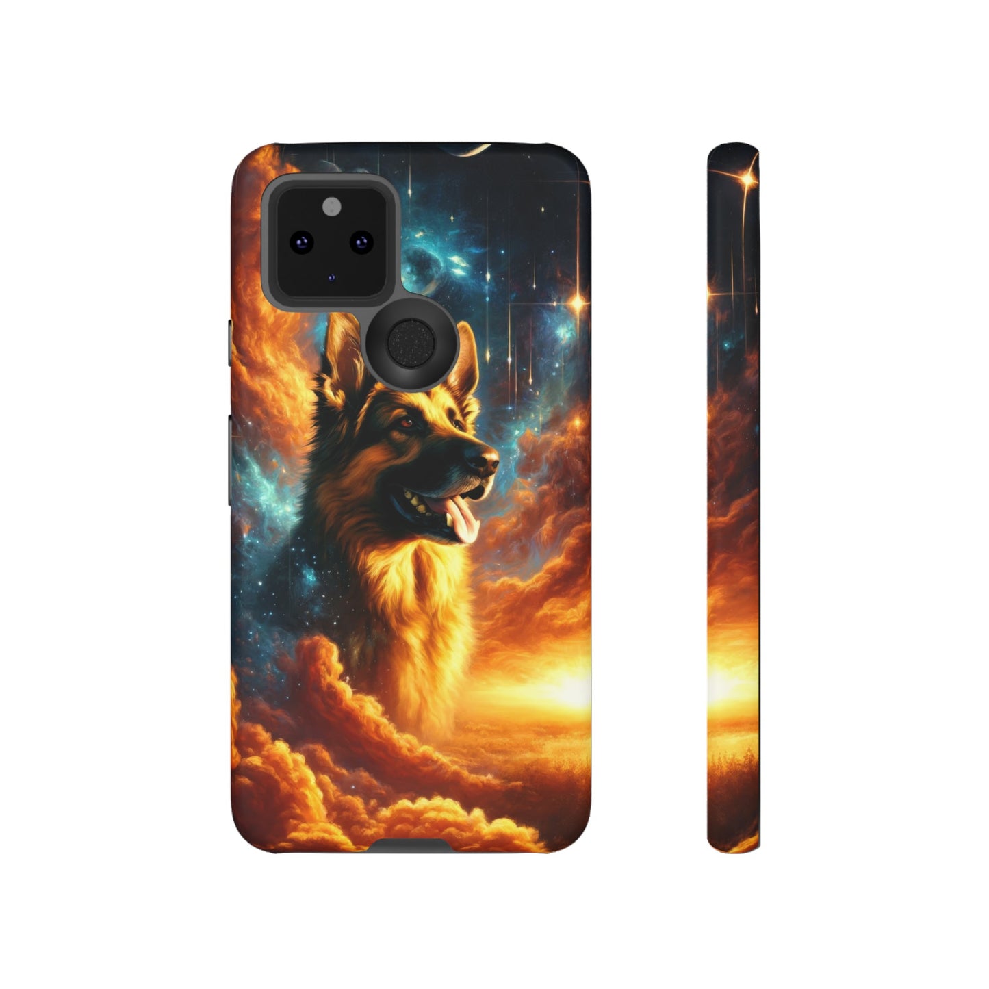 Sci-fi and stars-themed German Shepherd Phone Case