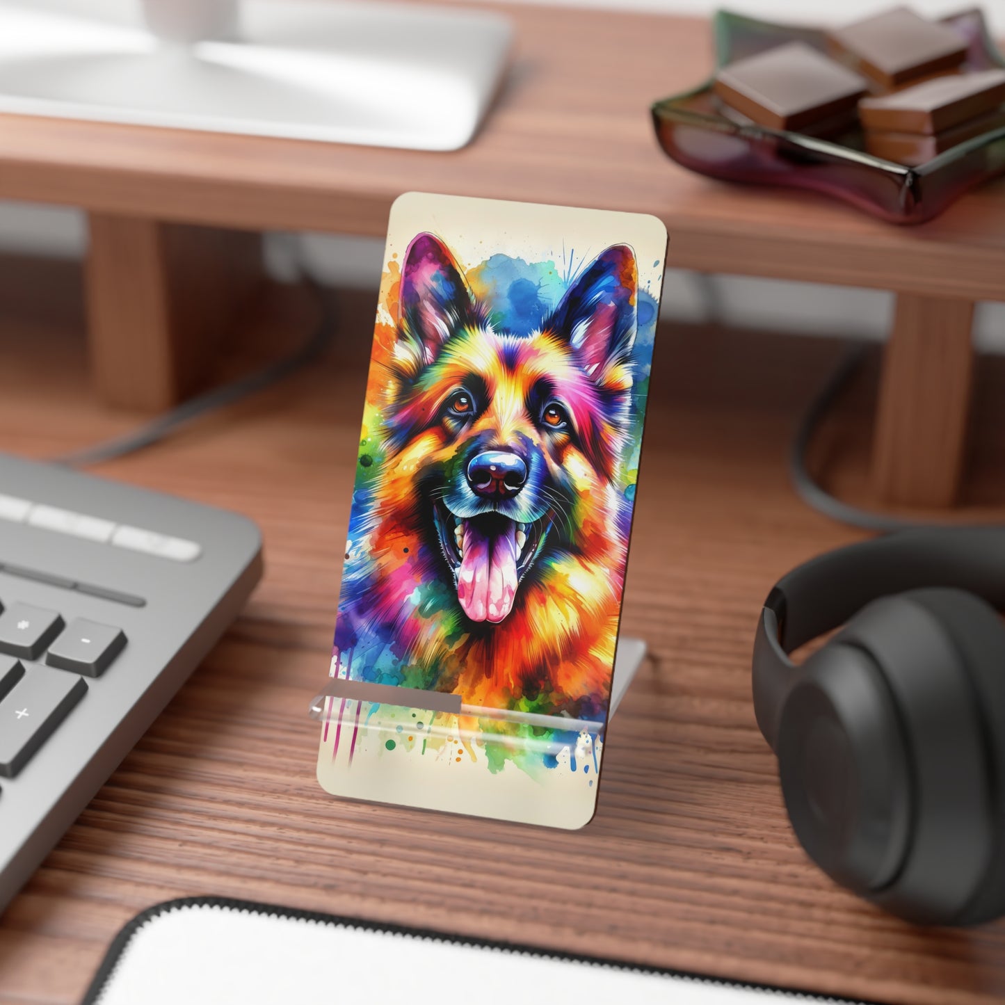 German Shepherd in Watercolor Smartphone Stand