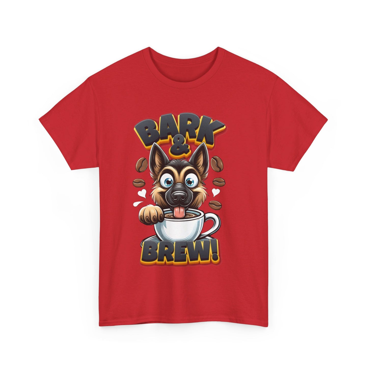 Bark and Brew T-Shirt (13 colors) (German Shepherd)