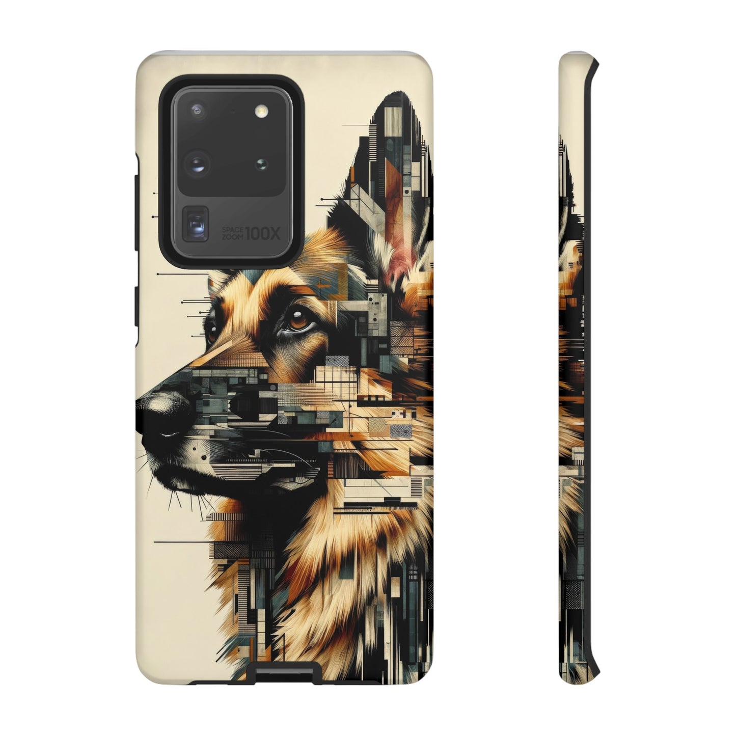 Constructivist and dadaist German Shepherd Phone Case