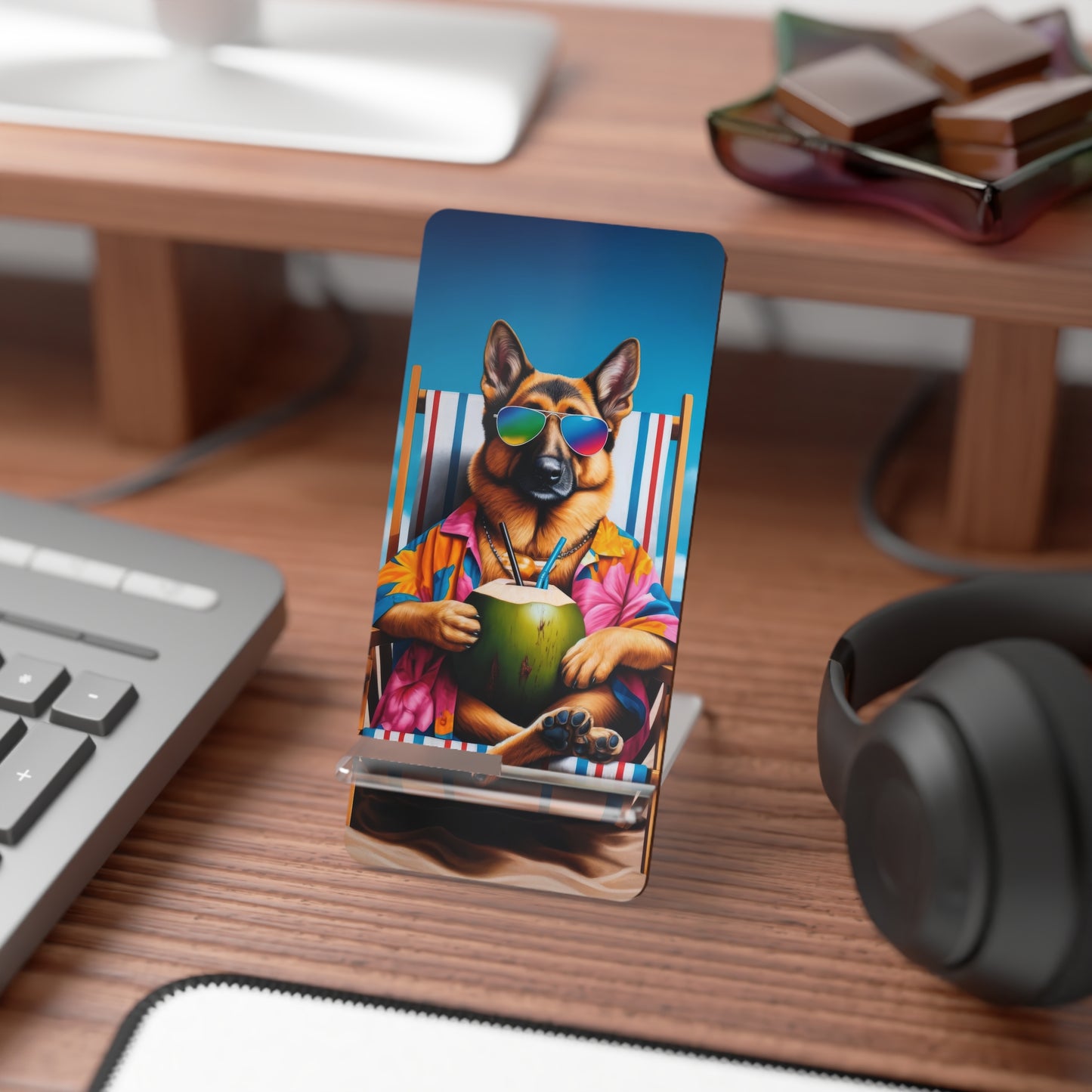 German Shepherd Vacation Smartphone Stand