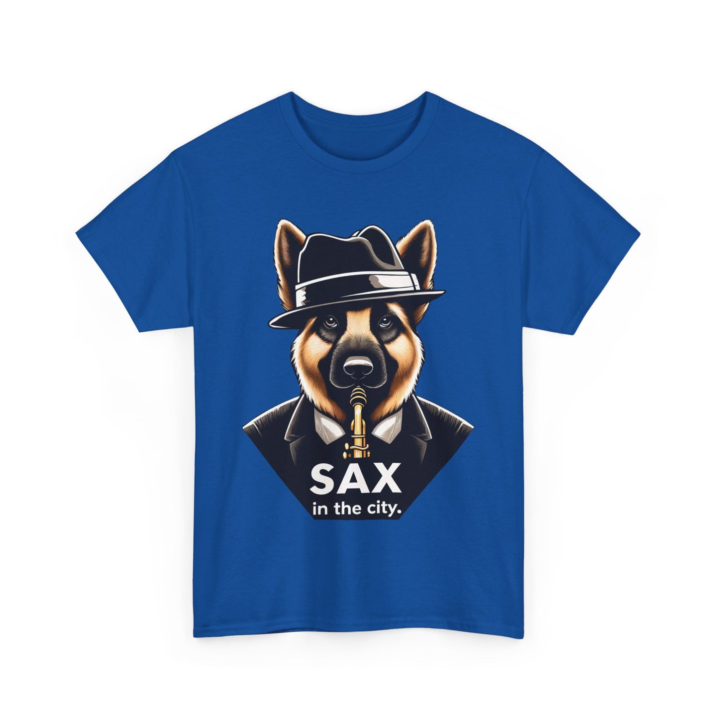 Sax in the City T-Shirt (13 colors) (German Shepherd)