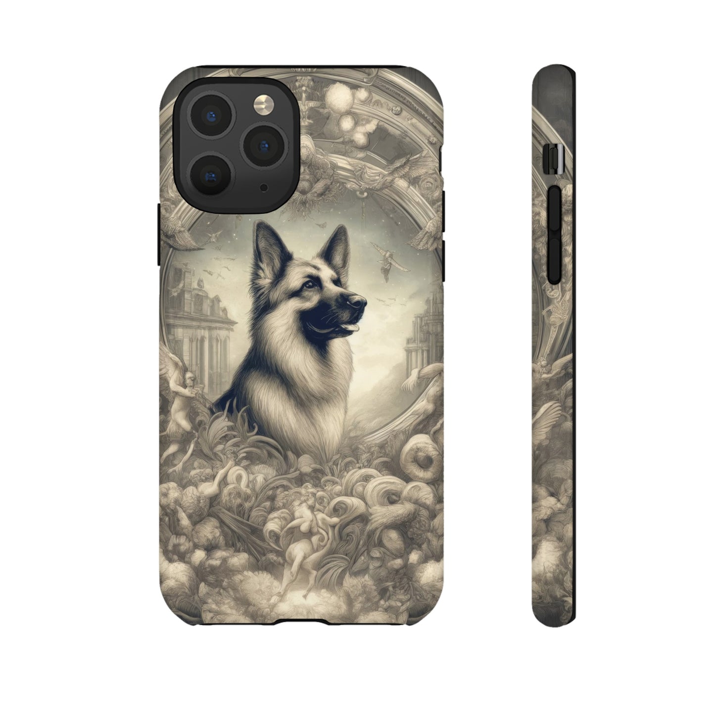 Dreamy fantasy and rococo German Shepherd Phone Case