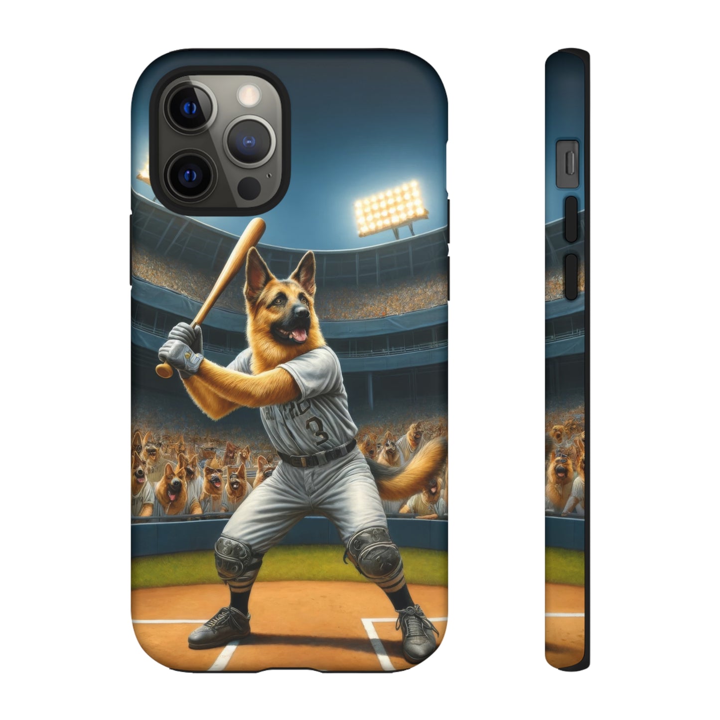 German Shepherd Playing Baseball Tough Phone Case