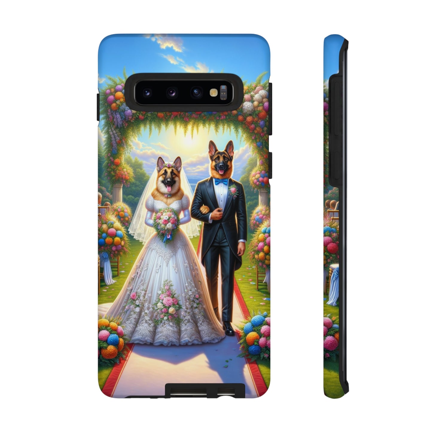 German Shepherds getting Married  Phone Case