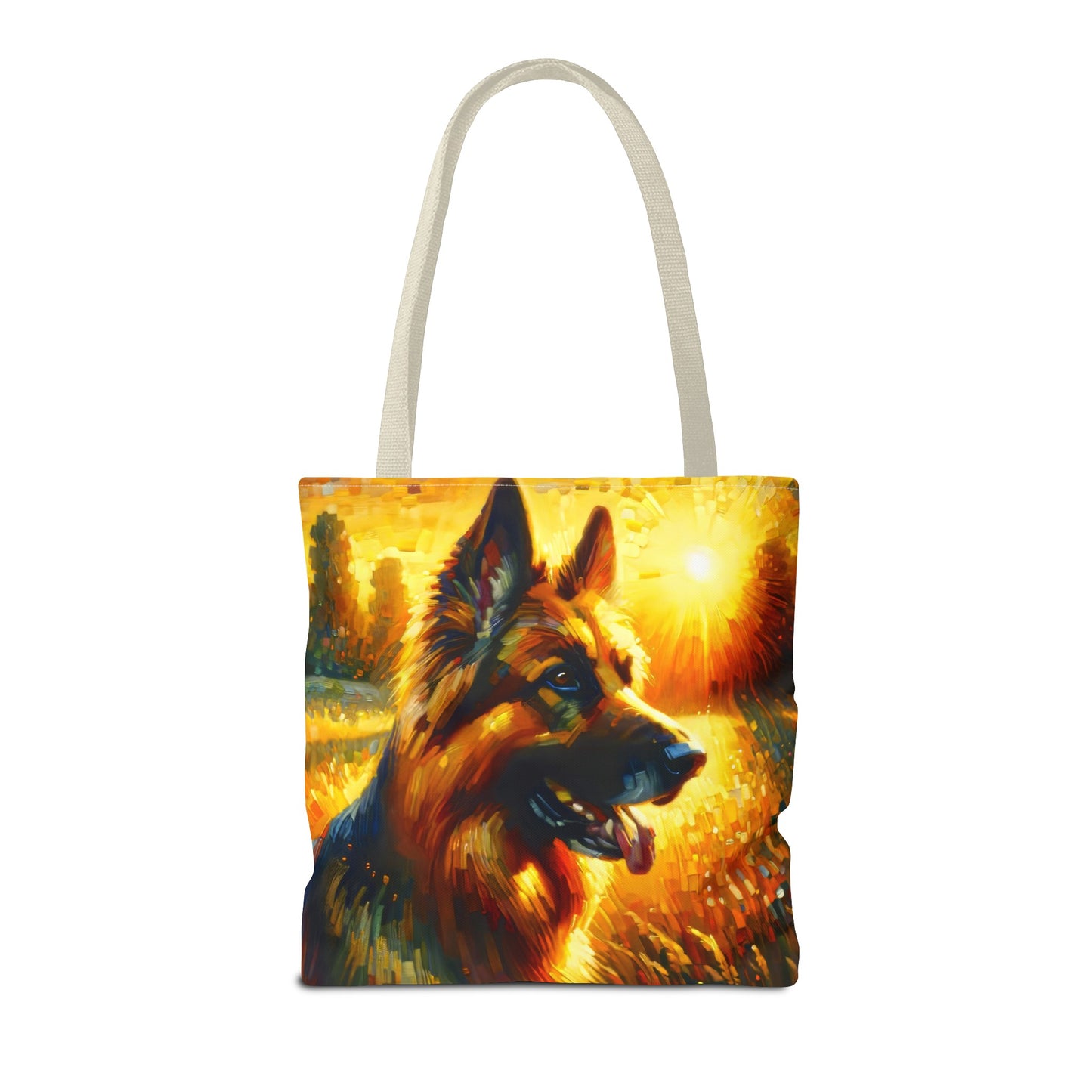 Golden hour and neo-impressionism German Shepherd Tote Bag