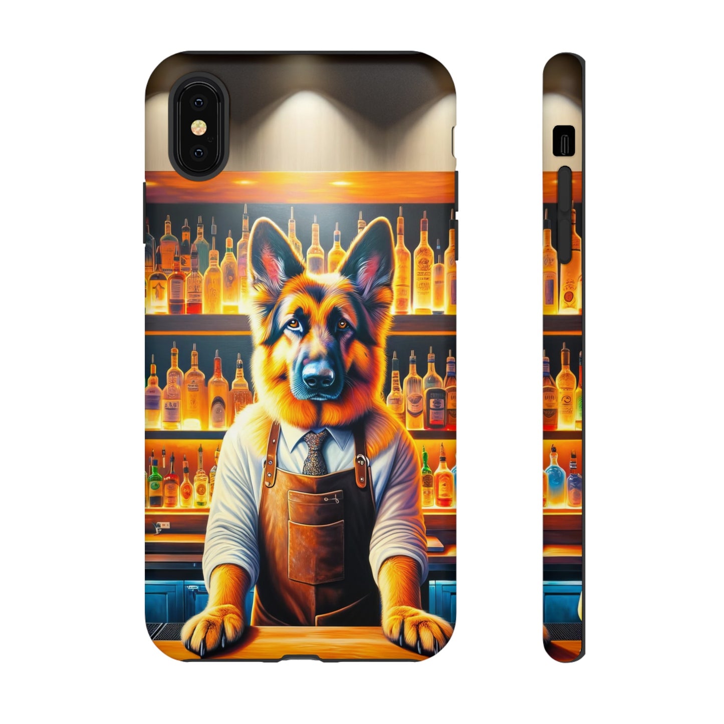 German Shepherd Tending a Bar Phone Case