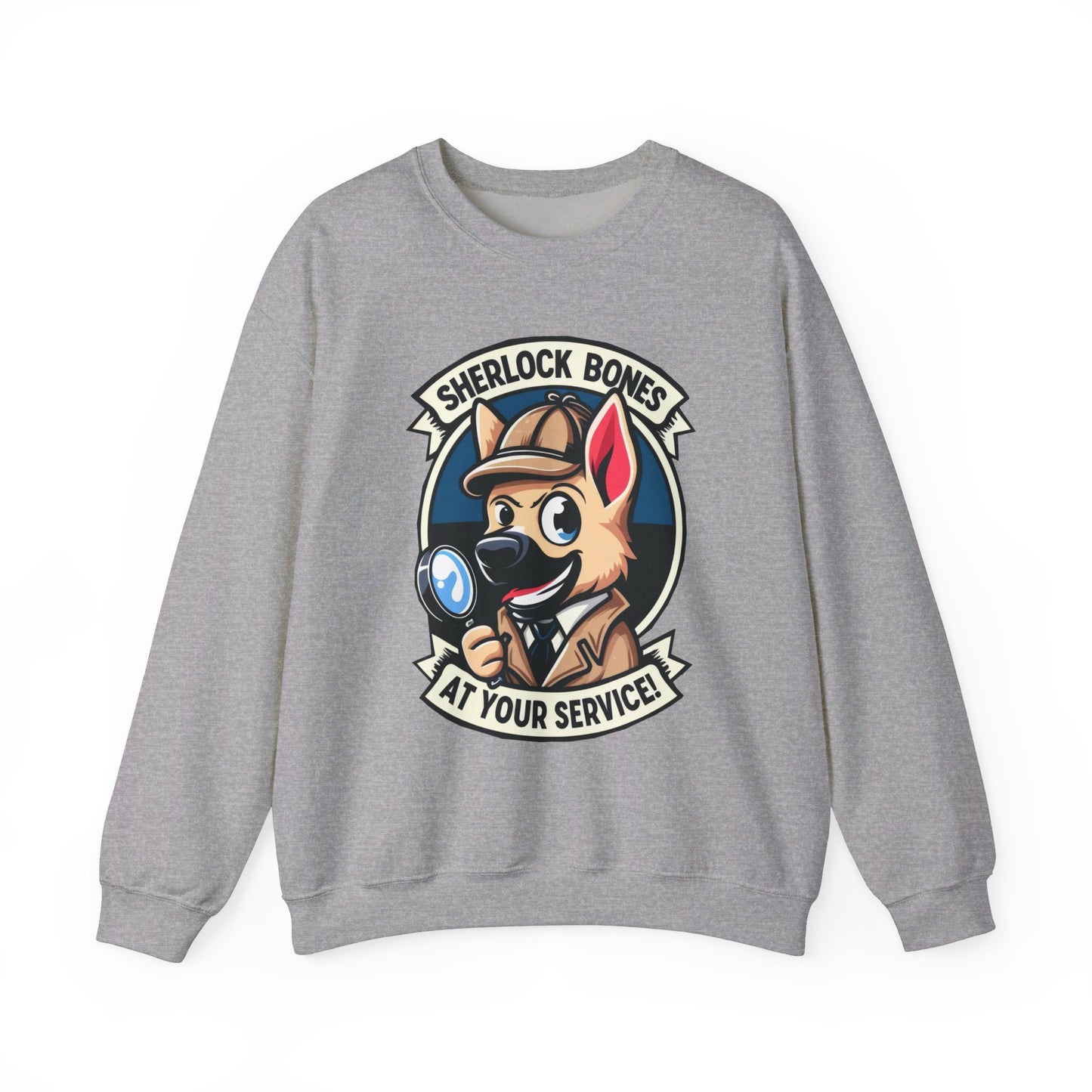 Sherlock Bones Sweatshirt (10 colors) (German Shepherd)