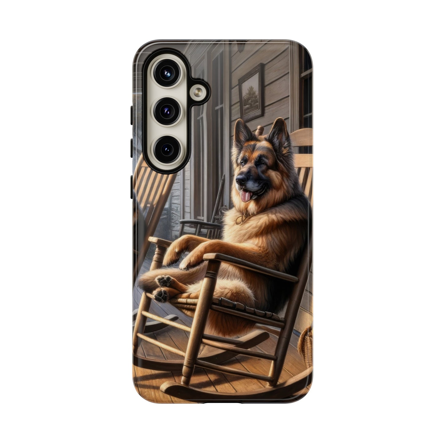 German Shepherd on the Porch Tough Phone Case