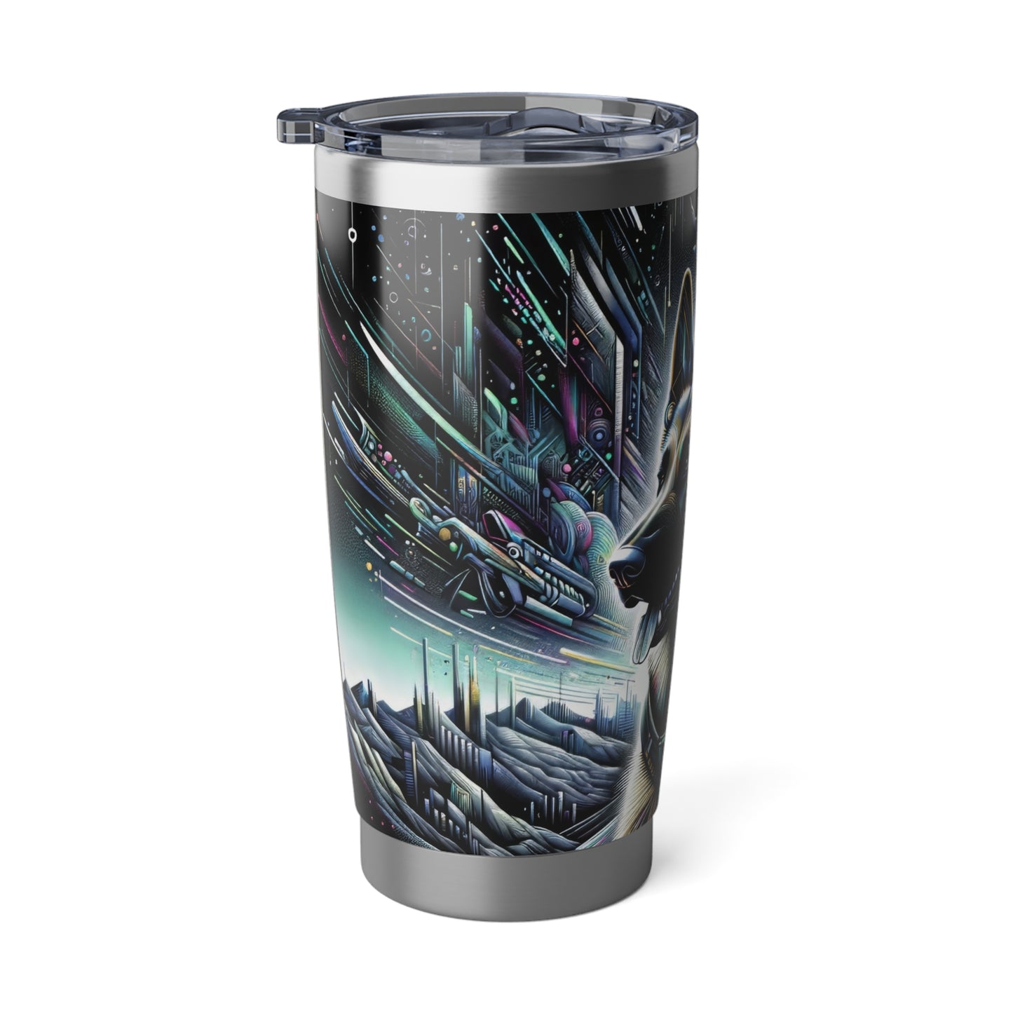 Futurism and gothic German Shepherd 20oz Tumbler