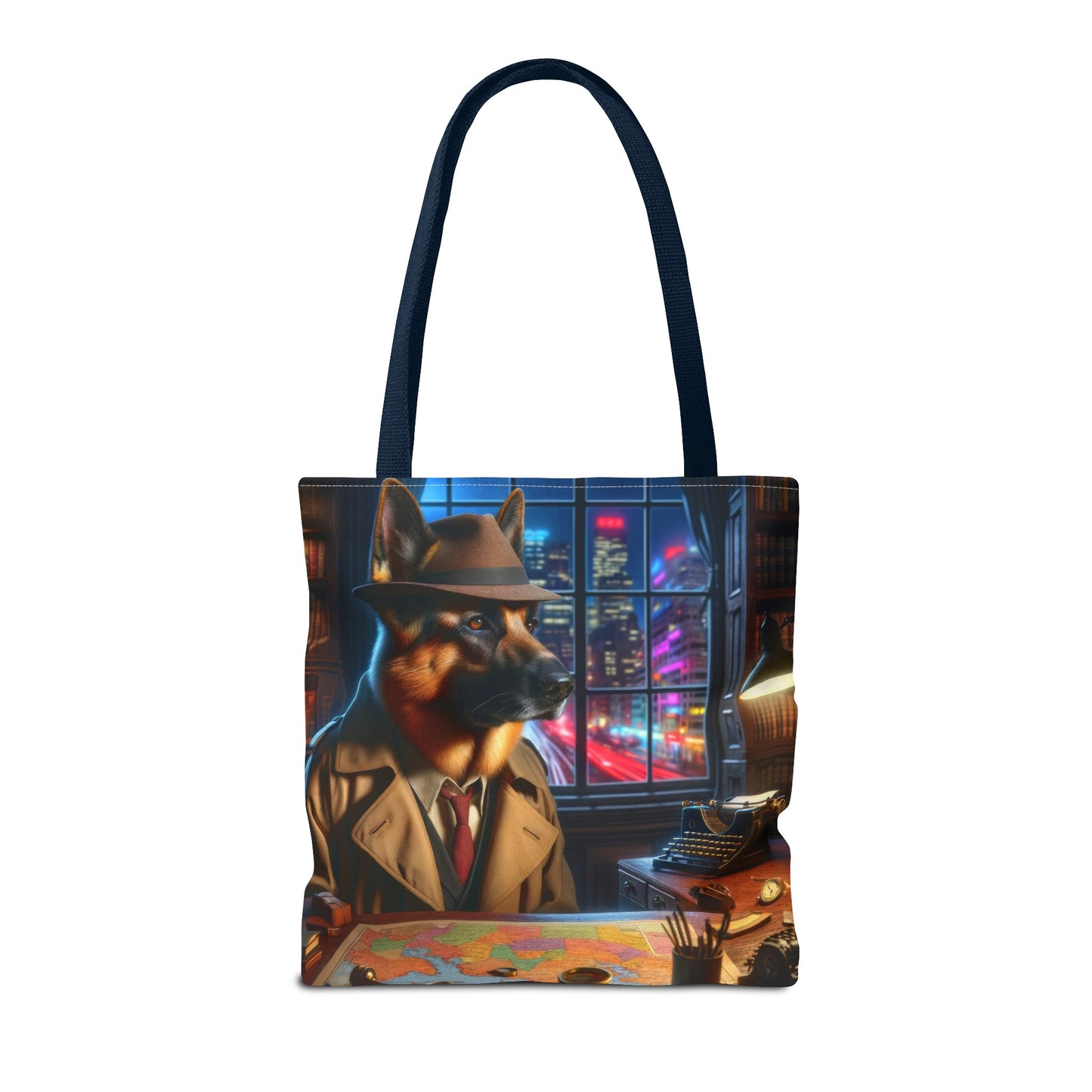 German Shepherd Detective Tote Bag