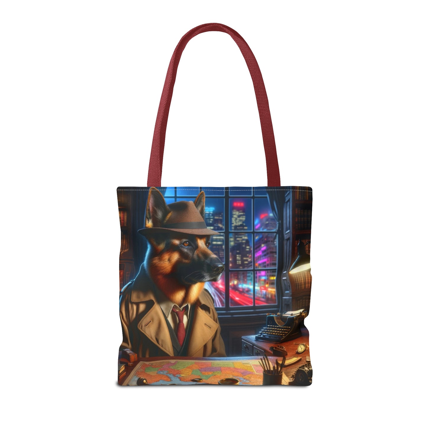 German Shepherd Detective Tote Bag